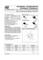 DataSheet STF2NK60Z pdf